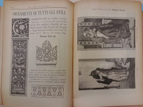 Novembre 1889: alcune illustrazioni tratte da Il libro dell’arte, pubblicato dalla casa editrice Hoepli.