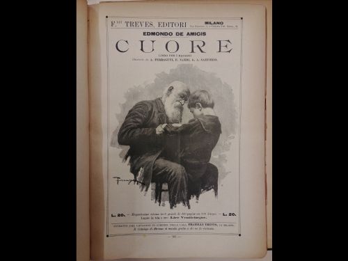 Dicembre 1891: la pubblicità di Cuore di Edmondo de Amicis, pubblicato dalla casa editrice Fratelli Treves.