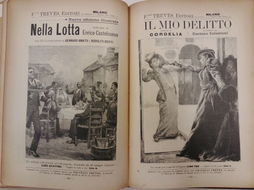 Dicembre 1892: le pubblicità di alcuni libri di Carlo Collodi pubblicati dalla casa editrice Bemporad.