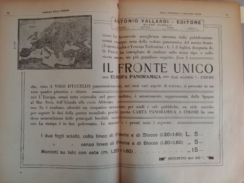 Febbraio 1917: Sempre più editori pubblicano cartine geografiche speciali dedicate alla situazione dei confini in Europa e del fronte durante la guerra