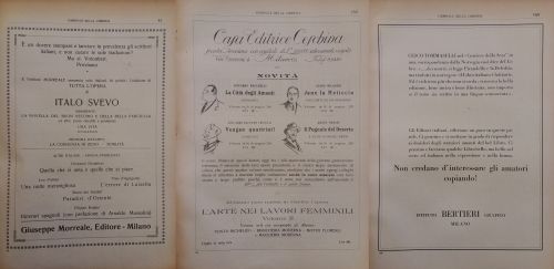 1929: In questi anni il regime fascista spinge l’editoria a puntare e pubblicare scrittori italiani, dissuadendo le traduzioni di opere straniere. Oltre alle ristampe di opere di successo di autori importanti, fioriscono numerose pubblicazioni di nuovi scrittori, anche se non sempre di qualità.
