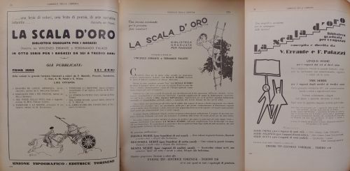 1932: La torinese Utet lancia una collana che ha fatto la storia dell’editoria per bambini e ragazzi: «La scala d’oro». Divisa in otto serie graduate, la collana proponeva letture dai 6 ai 13 anni.
