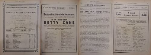 29-33 : Alcune collane rosa e biblioteche pensate per un pubblico femminile, soprattutto più giovane.