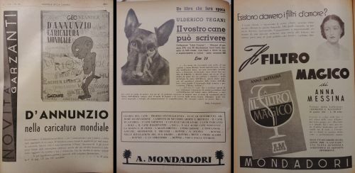 1940-42: Pubblicità di alcune pubblicazioni bizzarre di questi anni.